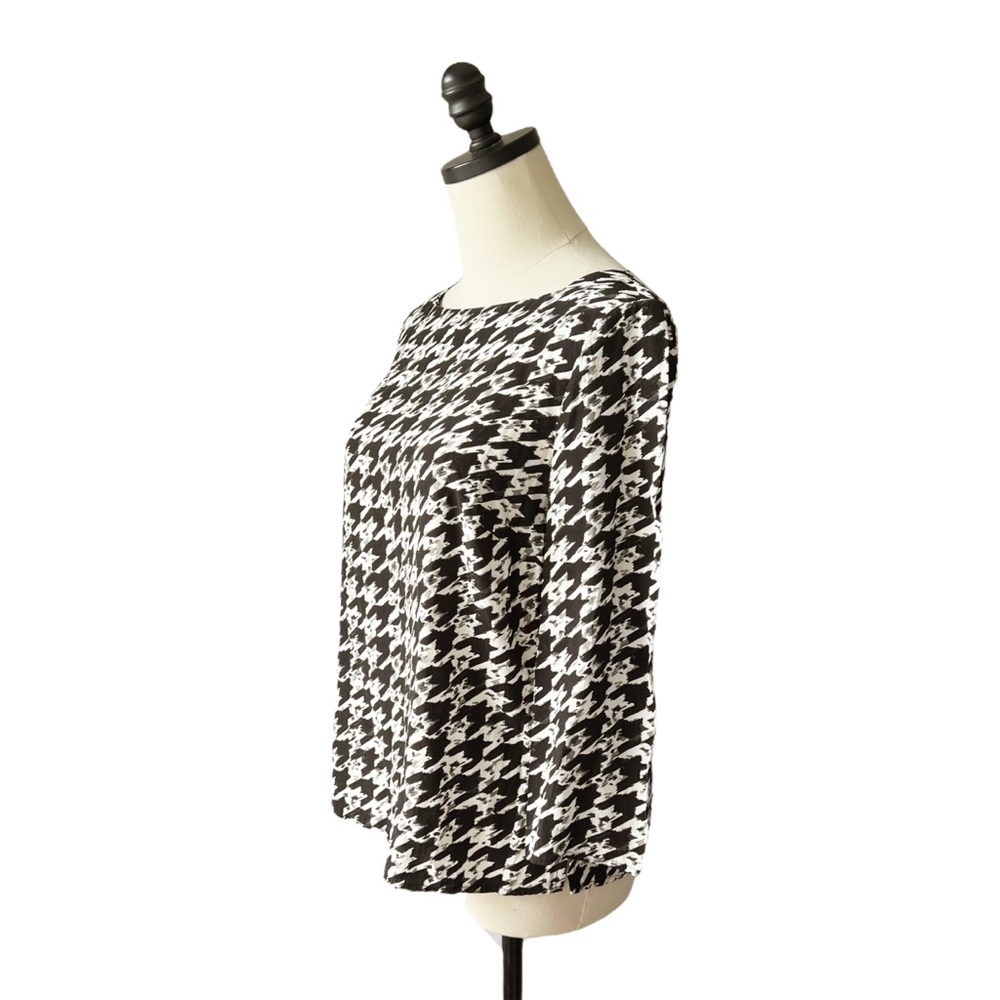 Hobbs Floretta Houndstooth Check Blouse | US 6 - Picture 4 of 10